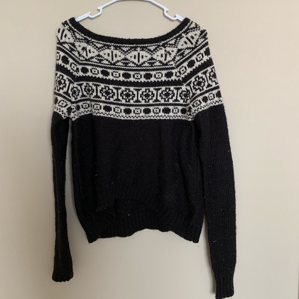 Black and White Designed Sweater